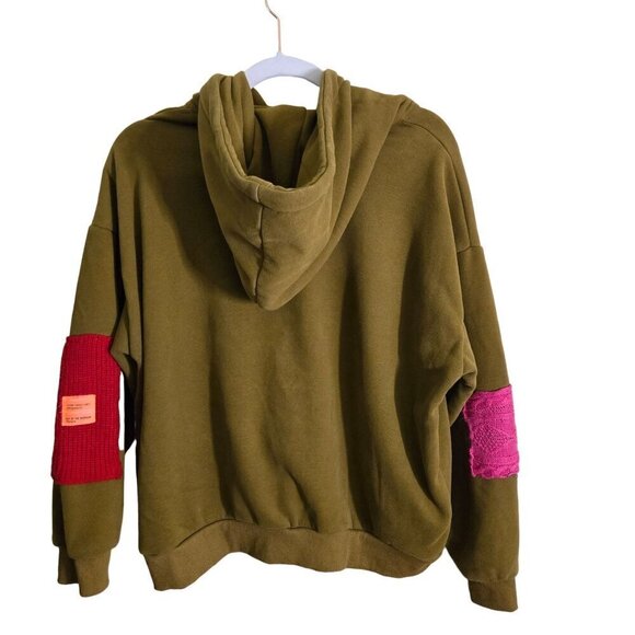 Xin Nou Classic Wear Patchwork Hoodie Knit Design Unique Street Wear Size XL - Picture 2 of 9